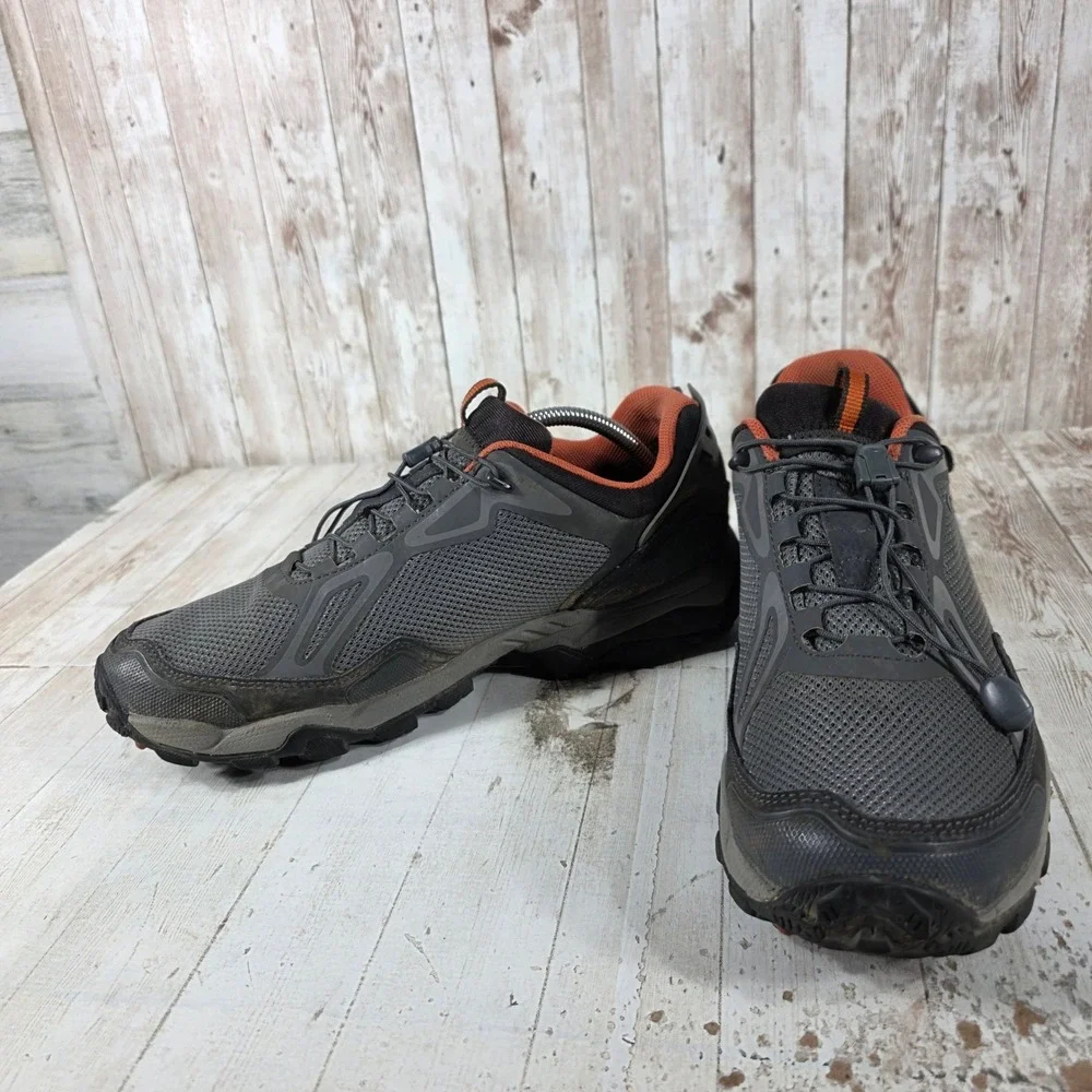 Oboz Arete Low B-DRY Waterproof Hiking Shoes Mens 10 Gray Orange Shadow GW41101